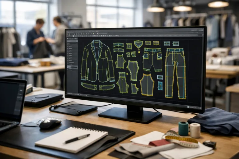digital pattern making, CAD apparel process in a studio