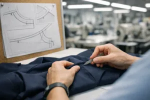 quality control inspection for ease in pattern making garment fit
