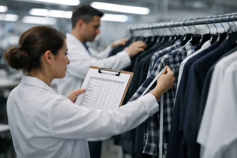 measurement chart apparel, garment size chart in factory