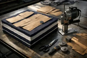 cutting room showing sleeve asymmetry, garment symmetry issue