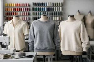 sleeve insertion, sewing sleeves display of set-in, raglan, drop shoulder styles