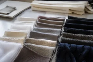 A visual comparison of lightweight, medium-weight, and heavyweight fabrics for specification planning.
