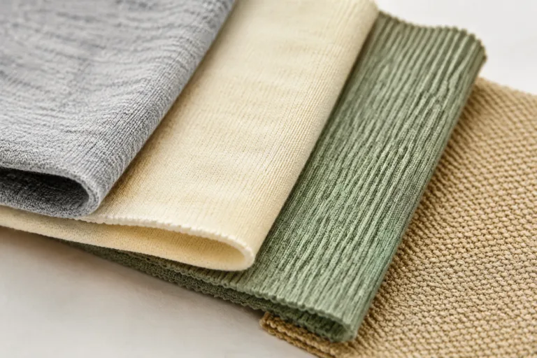 A clean comparison of common knit textures for apparel development and fabric selection.