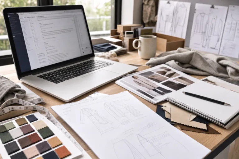 An editorial-style sourcing workspace showing the preparation needed before sending a first manufacturer inquiry email.