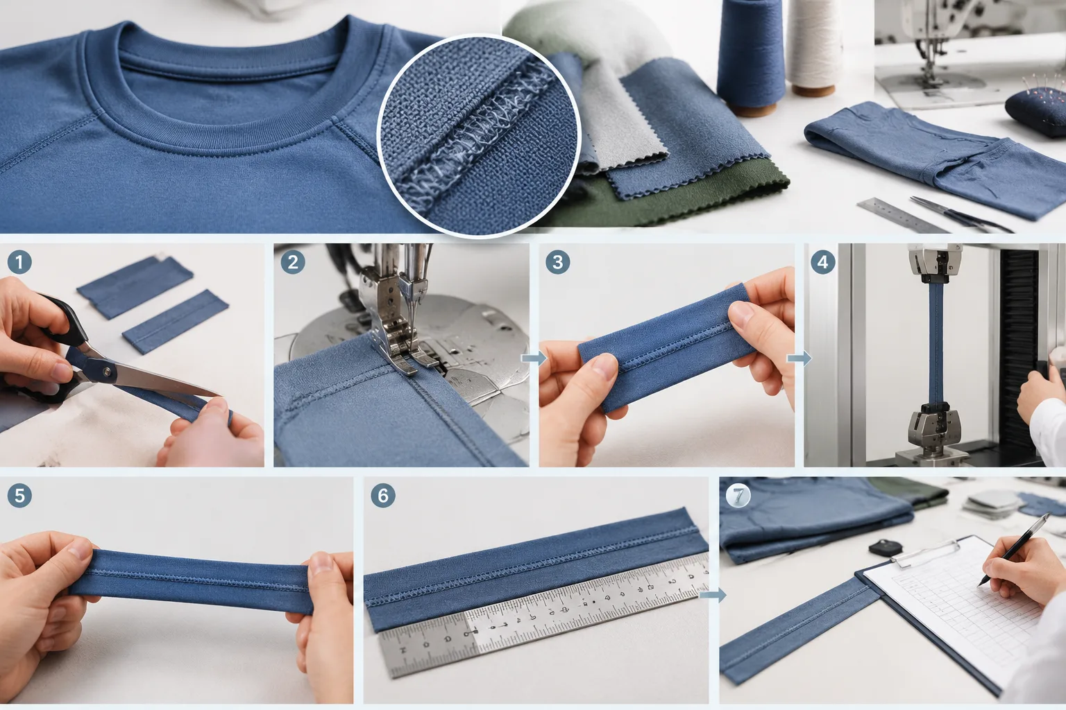 A Step-by-Step Procedure for Evaluating Seam Elasticity — Apparel Wiki guide