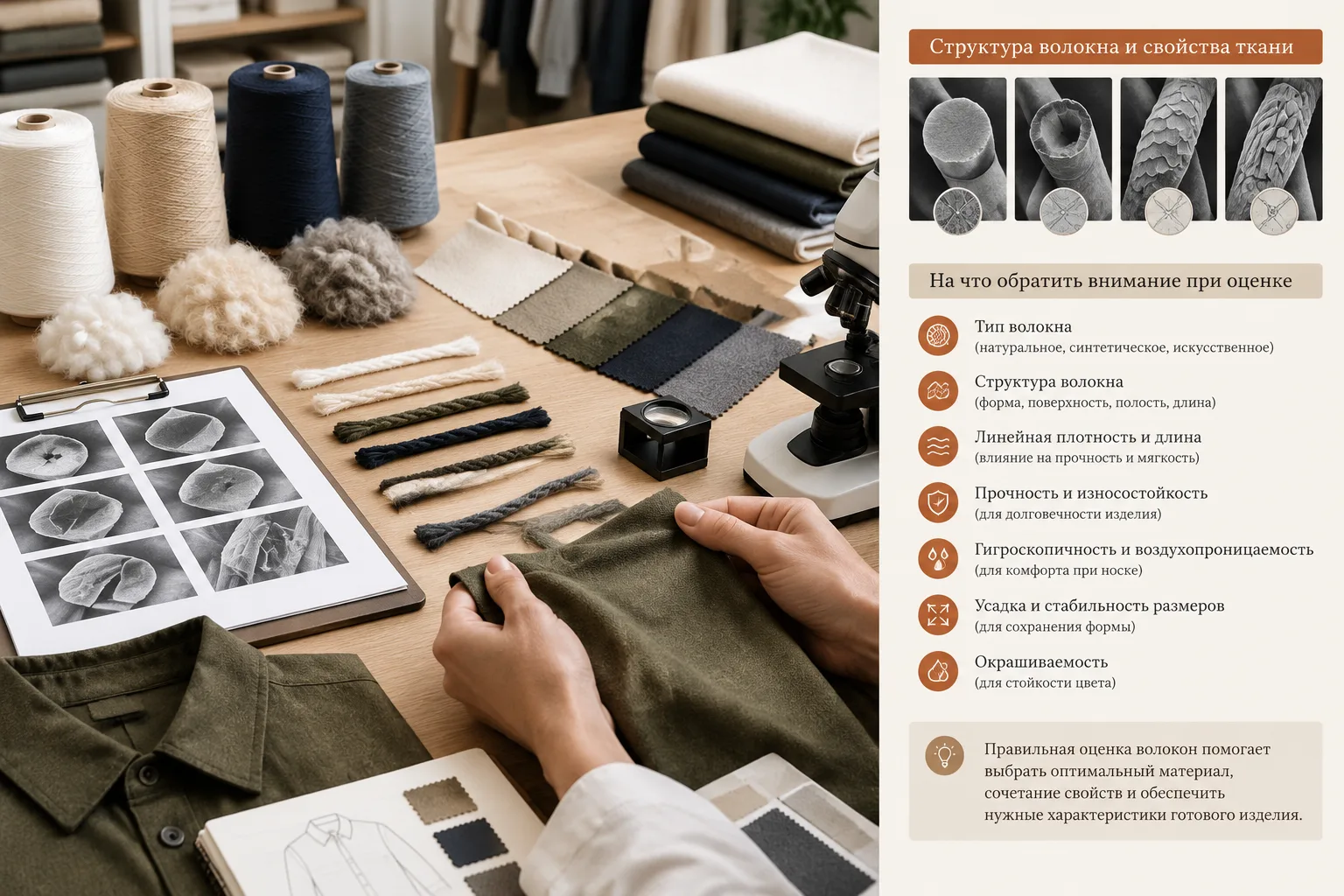 How should you evaluate fibers for a garment project? — Apparel Wiki guide