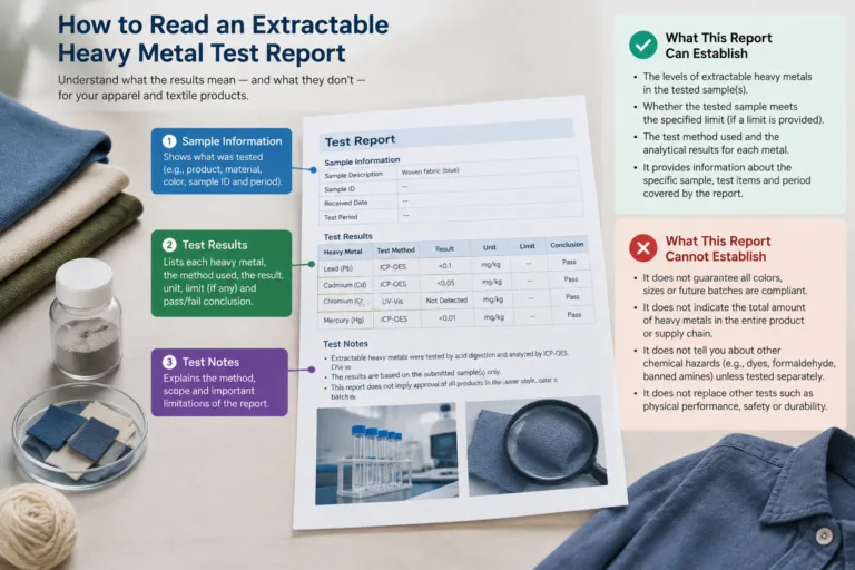 How to Read an Extractable Heavy Metal Test Report — Apparel Wiki guide