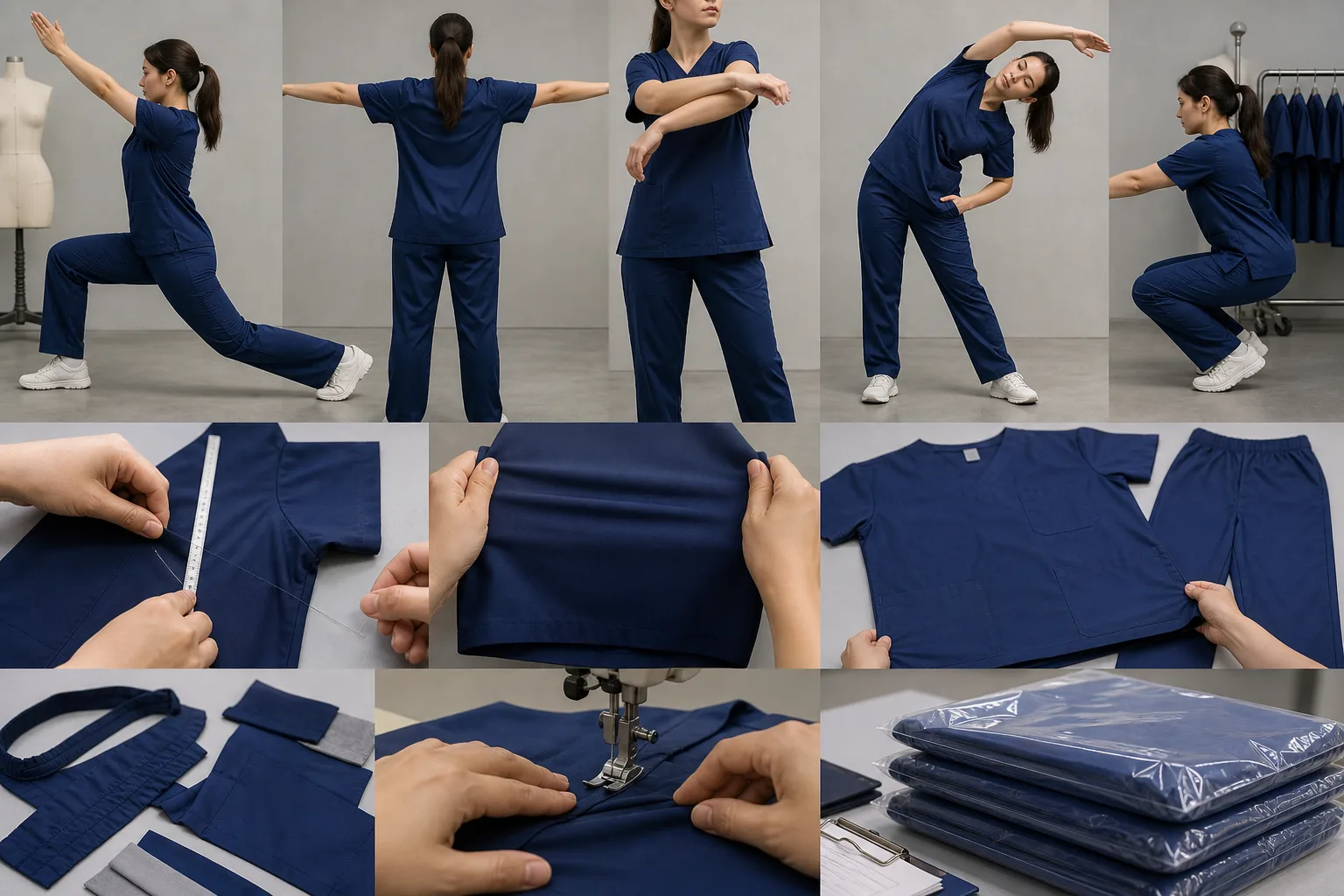 How to Evaluate Movement Ease on Scrub Samples — Apparel Wiki guide