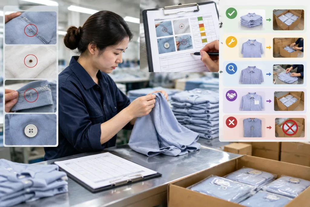 How do sampling results affect a packing decision? — Apparel Wiki guide