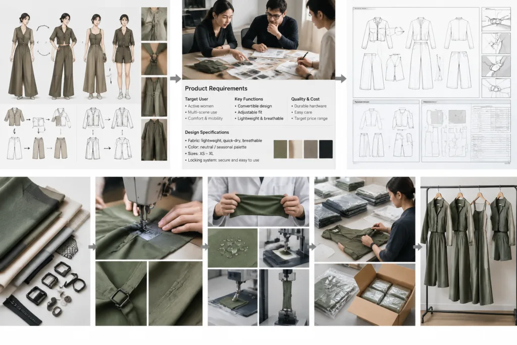 Turn the Concept Into Product Requirements and a Technical Handoff — Apparel Wiki guide