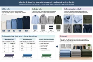 Mistake 4: ignoring size ratio, order mix, and construction details — Apparel Wiki guide