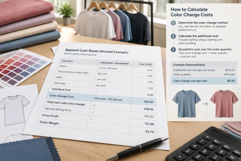 Worked Cost-Sheet Example Using Explicit Assumptions — Apparel Wiki guide
