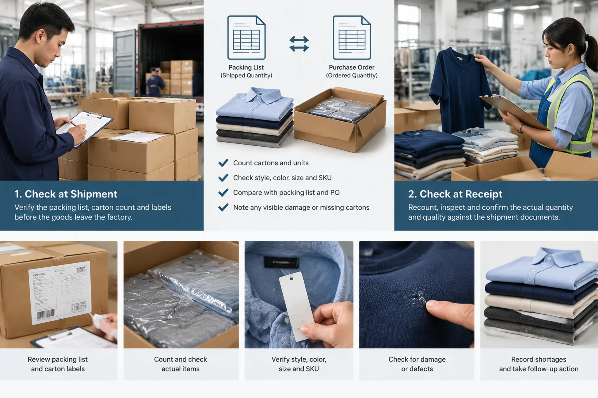 How to Check a Shortage at Shipment and Receipt — Apparel Wiki guide