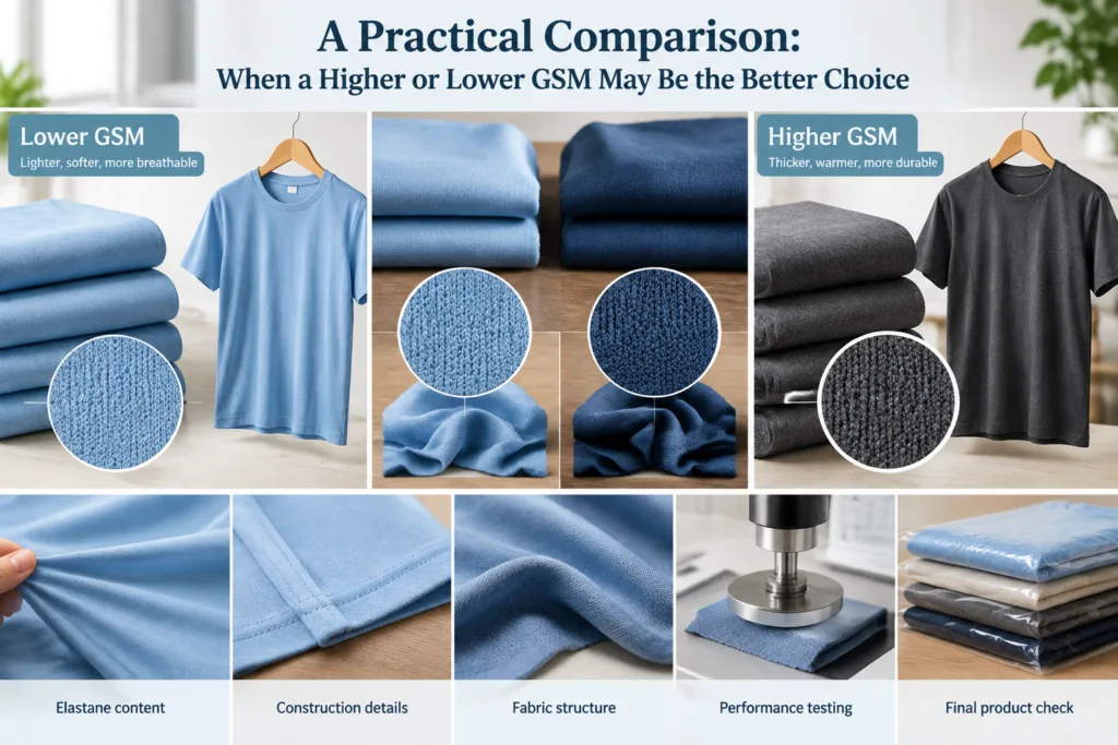 A Practical Comparison: When a Higher or Lower GSM May Be the Better Choice — Apparel Wiki guide