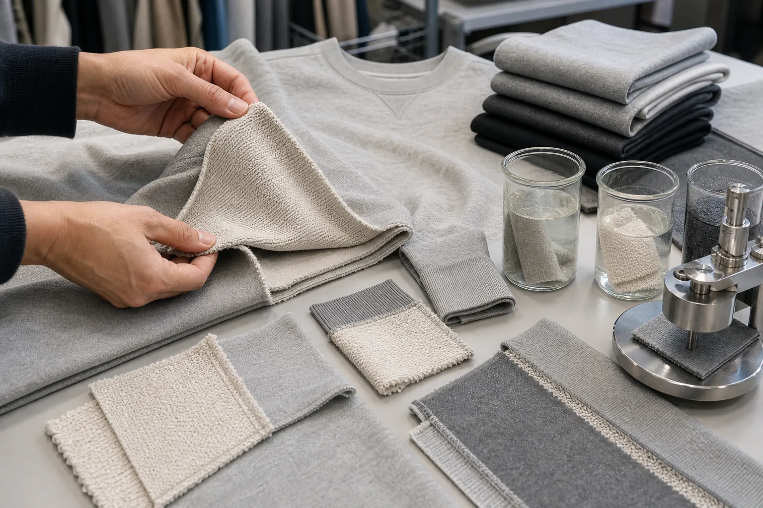 How to Evaluate a Loopback Fabric Sample for a Sweatshirt Project — Apparel Wiki guide
