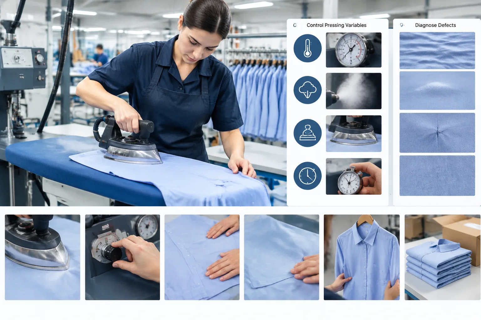 Control Pressing Variables and Diagnose Defects — Apparel Wiki guide