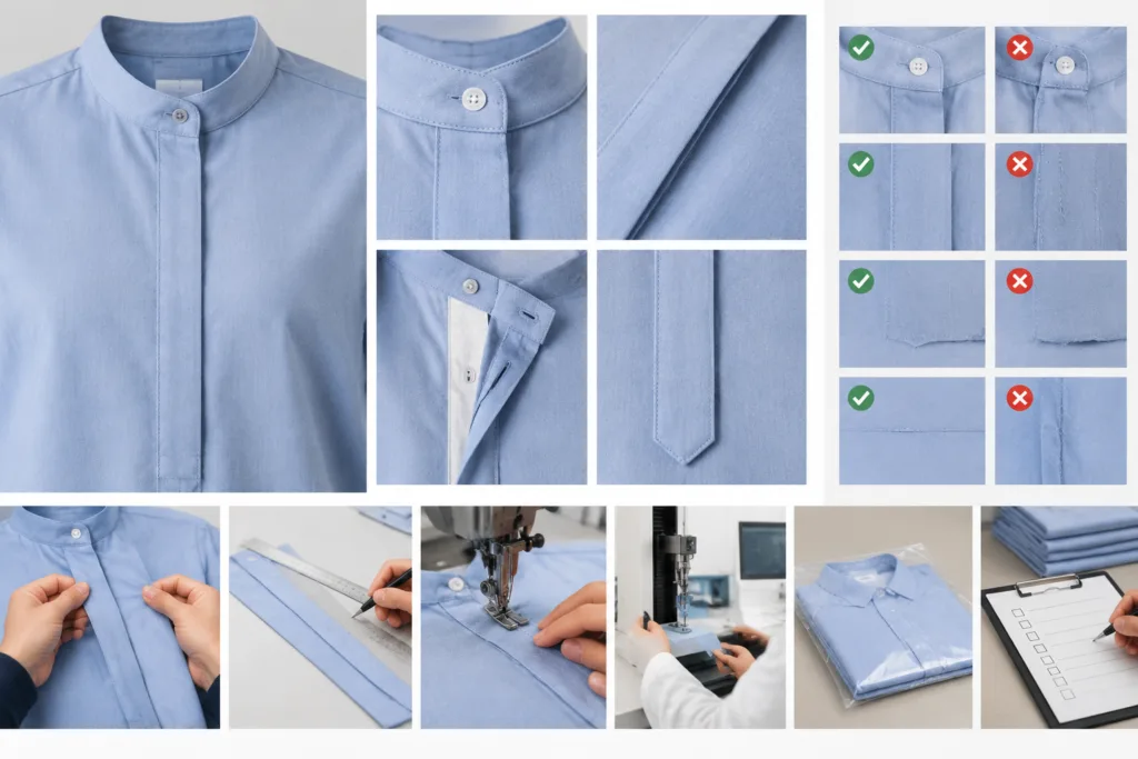 How Should a Finished Tower Placket Be Evaluated? — Apparel Wiki guide