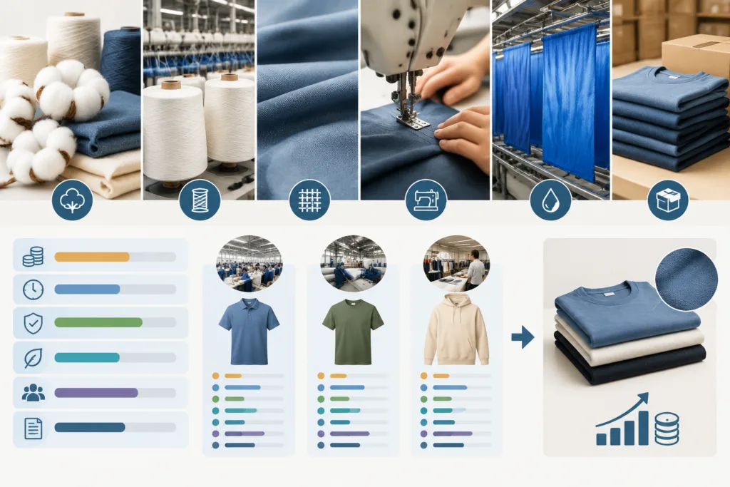 How Can Sourcing and Production Options Be Compared? — Apparel Wiki guide
