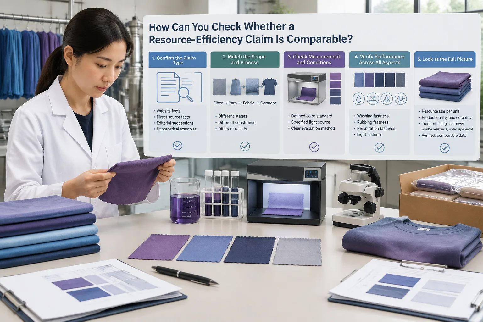 How Can You Check Whether a Resource-Efficiency Claim Is Comparable? — Apparel Wiki guide