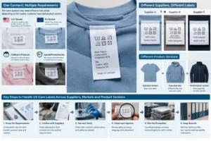 How to Handle US Care Labels Across Suppliers, Markets, and Product Versions — Apparel Wiki guide