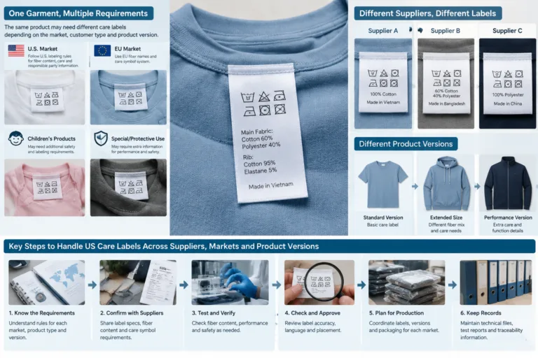 How to Handle US Care Labels Across Suppliers, Markets, and Product Versions — Apparel Wiki guide