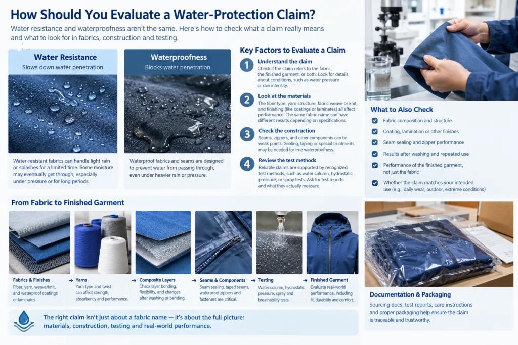 How Should You Evaluate a Water-Protection Claim? — Apparel Wiki guide