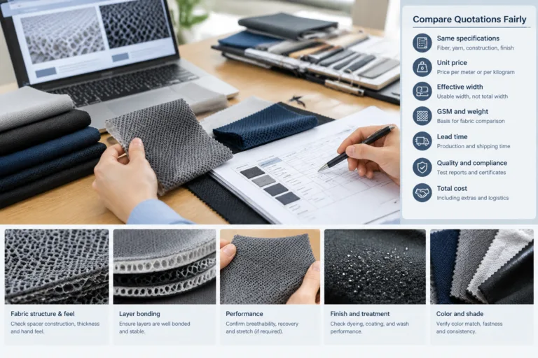 How can you compare spacer fabric quotations fairly? — Apparel Wiki guide