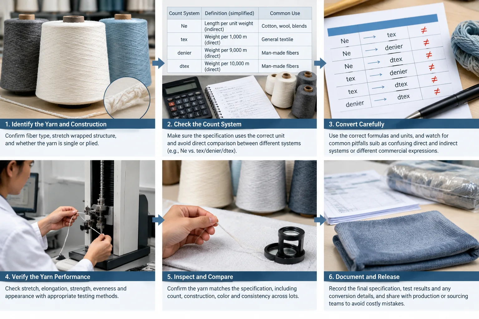 A Practical Workflow for Checking a Stretch Wrapped Yarn Specification — Apparel Wiki guide