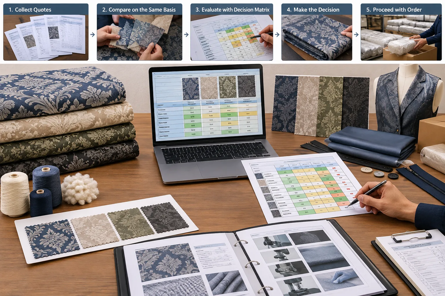 Use a Quote-Review Procedure and Decision Matrix — Apparel Wiki guide