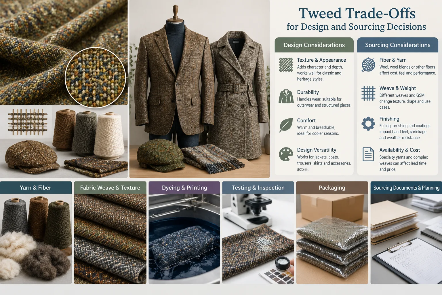 Tweed Trade-Offs for Design and Sourcing Decisions — Apparel Wiki guide