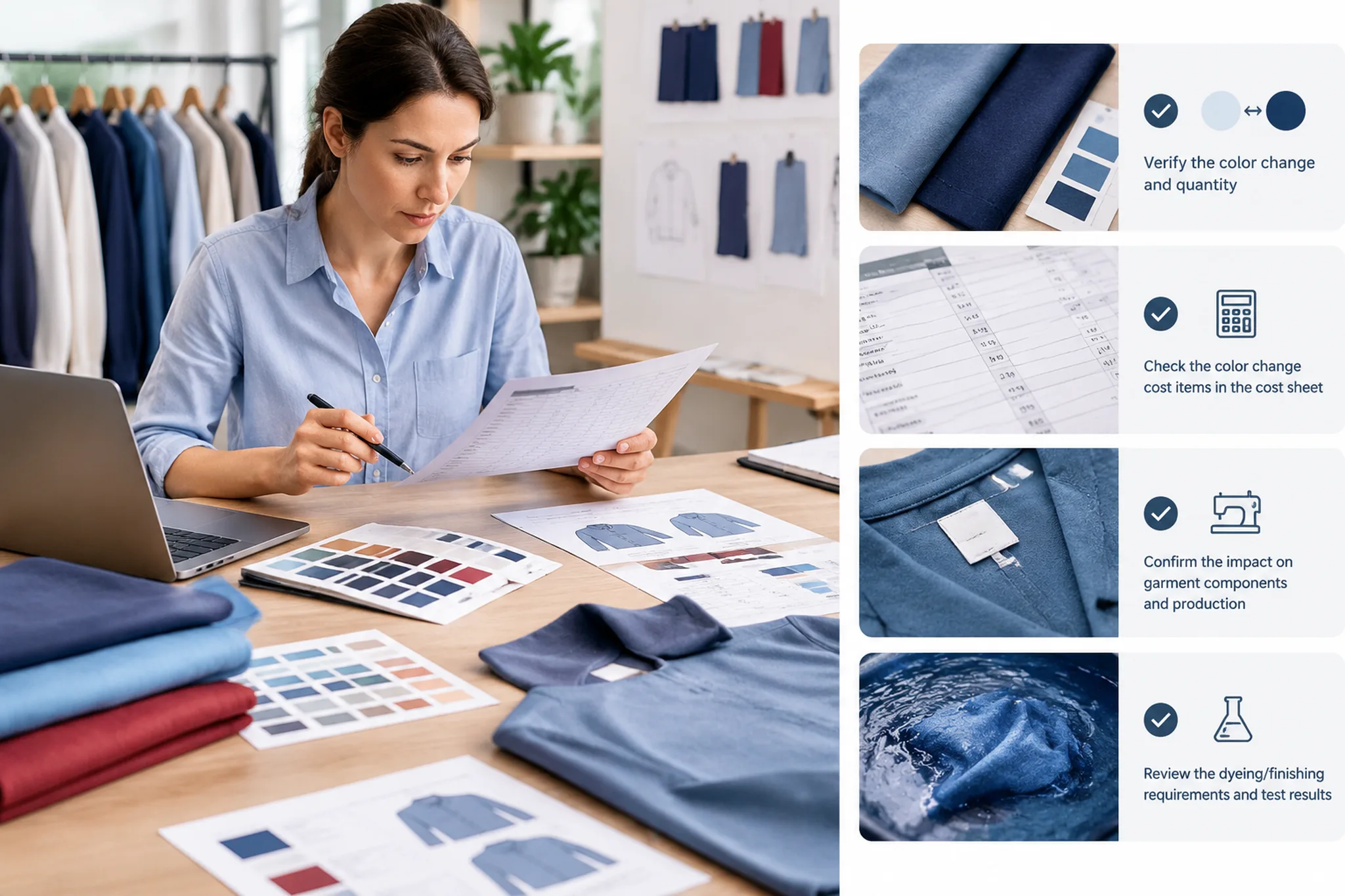 How to Check a Color Change Calculation Before Approval — Apparel Wiki guide