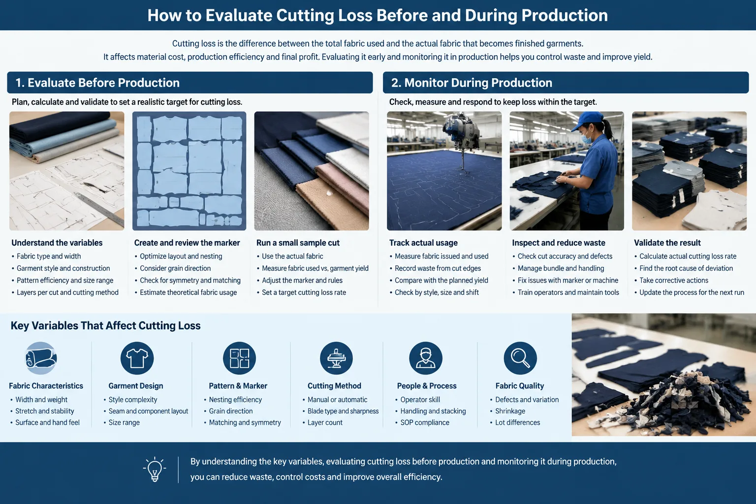 How to Evaluate Cutting Loss Before and During Production — Apparel Wiki guide