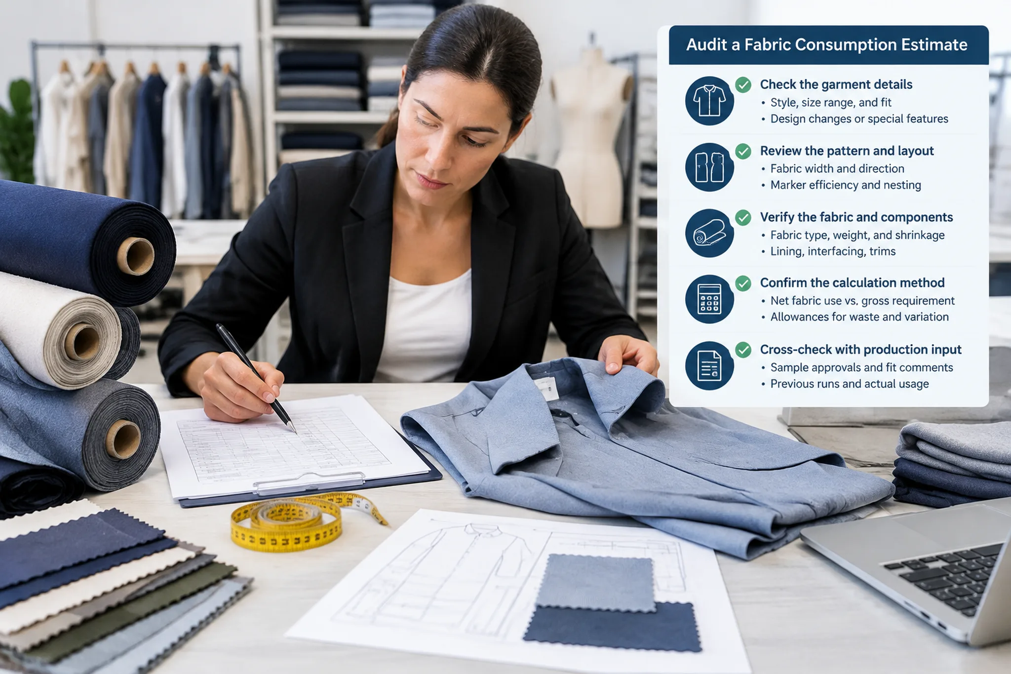 How to audit a fabric consumption estimate before ordering — Apparel Wiki guide